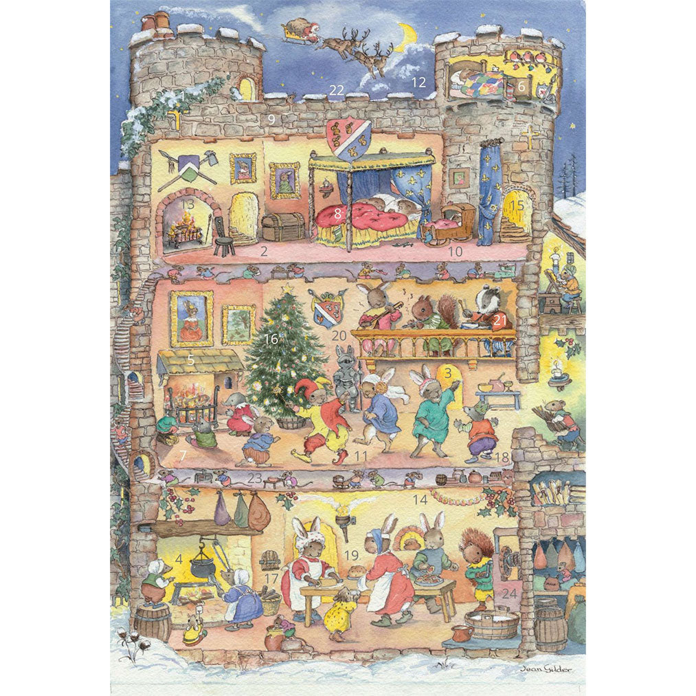 Castle Christmas Advent Card