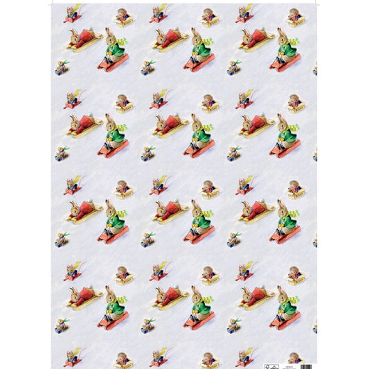 Tobogganing Wrapping Paper